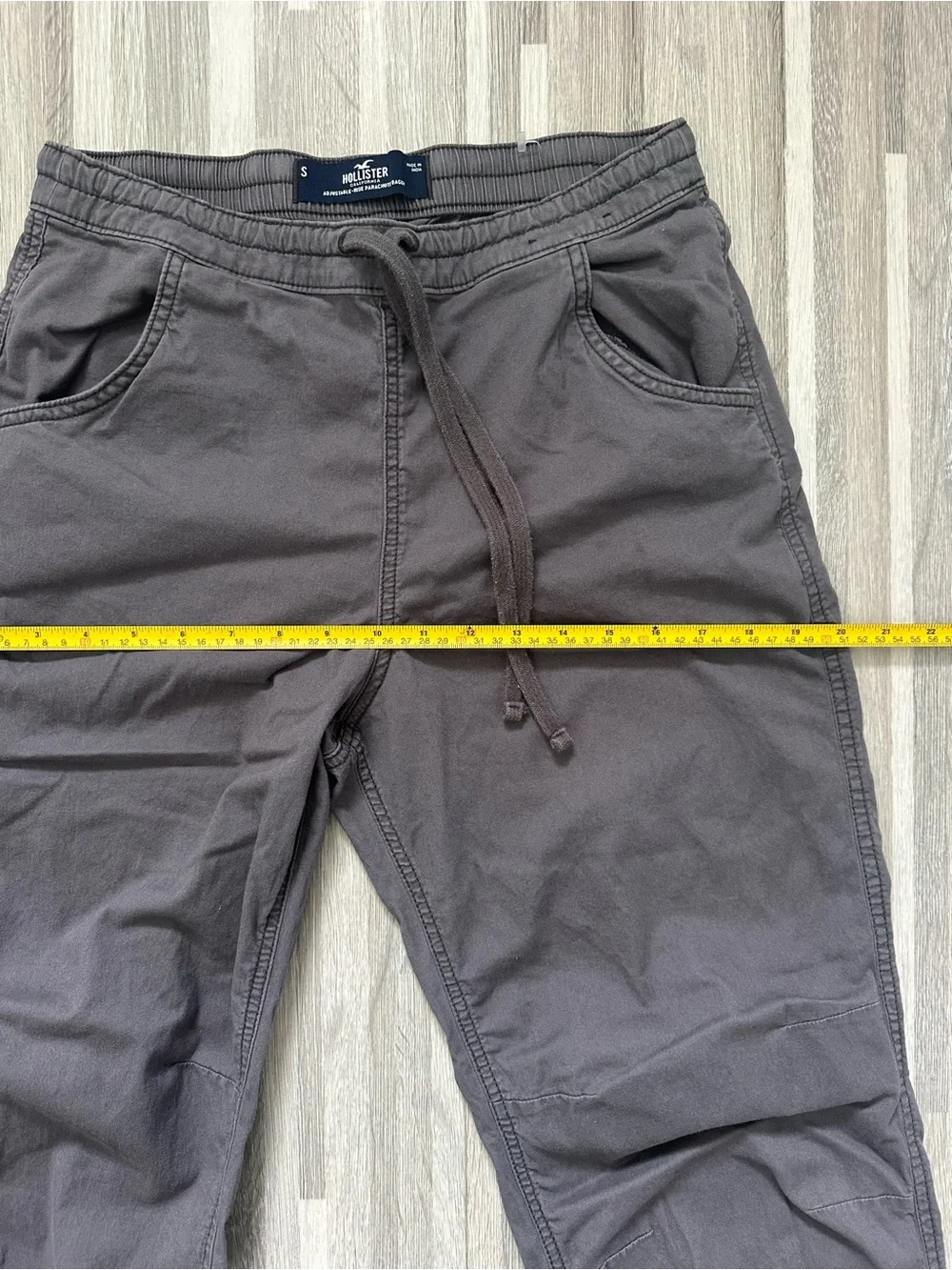 Hollister Grey Joggers Charcoal Parachute Baggy Fit Size S